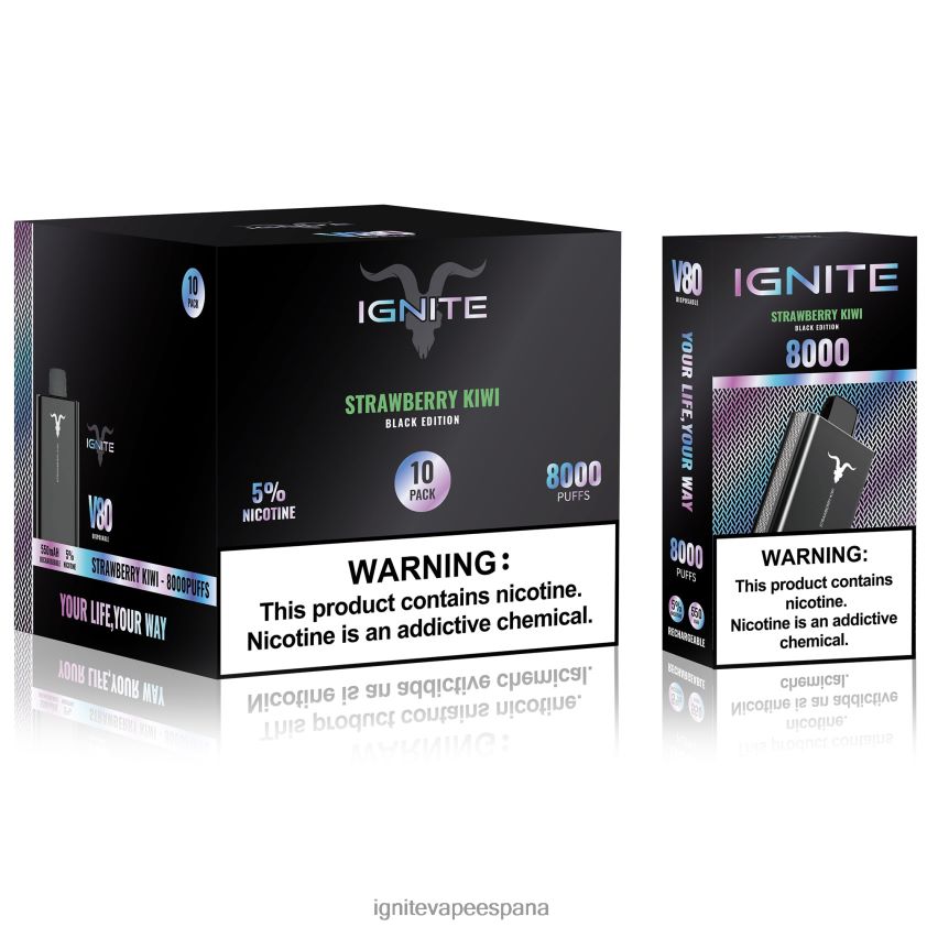 R4P6N55 Ignite Vape Precio IGNITE V80 paquete de 10 bolígrafos vaporizadores arándano limón