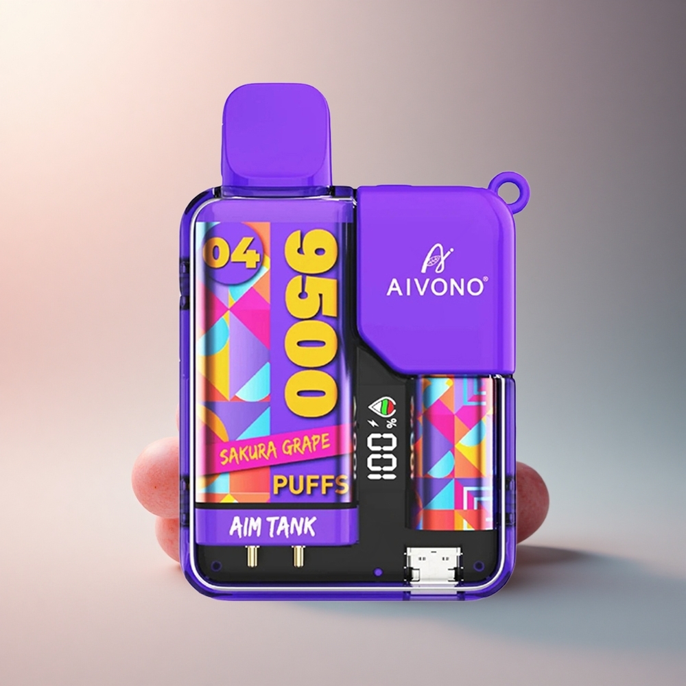 Aivono Aim Tank 9500 Uva Sakura con 5% de nicotina y 650mAh