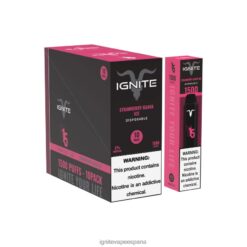 R4P6N105 Ignite Vape Precio IGNITE V15 paquete de 10 bolígrafos vaporizadores hielo de guayaba y fresa
