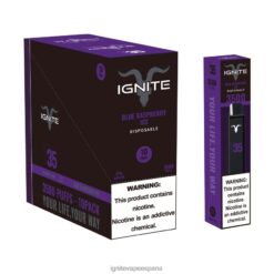 R4P6N120 Ignite Online Shop IGNITE V35 paquete de 10 bolígrafos vaporizadores hielo de frambuesa azul