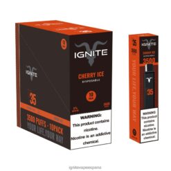 R4P6N121 Ignite Vape España IGNITE V35 paquete de 10 bolígrafos vaporizadores hielo de cereza