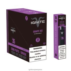 R4P6N122 Ignite España IGNITE V35 paquete de 10 bolígrafos vaporizadores hielo de uva