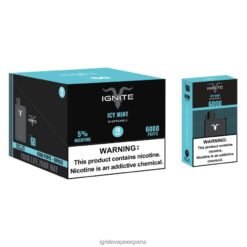 R4P6N20 Ignite Online Shop IGNITE V60 paquete de 10 bolígrafos vaporizadores menta helada