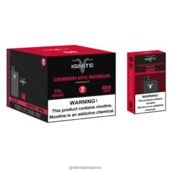 R4P6N25 Ignite Vape Precio IGNITE V60 paquete de 10 bolígrafos vaporizadores sandía manzana fresa