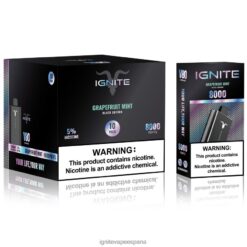 R4P6N58 Ignite Cigarrillo Electronico IGNITE V80 paquete de 10 bolígrafos vaporizadores menta de pomelo