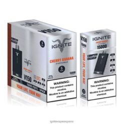 R4P6N83 Ignite Madrid IGNITE V150 paquete de 5 bolígrafos vaporizadores plátano cereza
