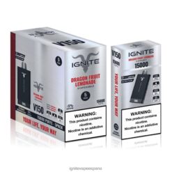 R4P6N84 Ignite Sabores IGNITE V150 paquete de 5 bolígrafos vaporizadores limonada de fruta del dragón