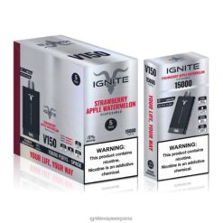 R4P6N91 Ignite Vape España IGNITE V150 paquete de 5 bolígrafos vaporizadores sandía manzana fresa