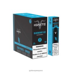 R4P6N97 Ignite Vaporizador IGNITE V15 paquete de 10 bolígrafos vaporizadores hielo de arándanos